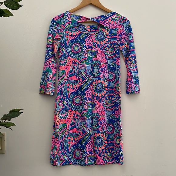 Lilly Pulitzer blue llama dress, size XXS - Picture 3 of 4